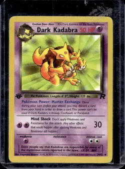 2000 Pokemon Team Rocket First Edition Dark Kadabra #39/82 - Image 1