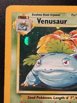 Venusaur 18/130 Base Set 2 Pokemon Card Holo Foil Rare HP - Image 3