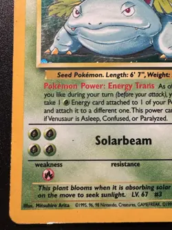 Venusaur 18/130 Base Set 2 Pokemon Card Holo Foil Rare HP - Image 5