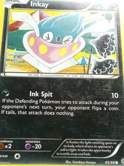 Inkay 45/98 - PL - XY Ancient Origins Pokemon Card - Tomokazu Komiya Art - Image 2