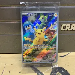 Pokemon Pikachu SVP 027 Scarlet & Violet Paldea Evolved ETB Promo SEALED Bent - Image 1