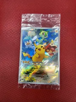 Pokemon Pikachu SVP 027 Scarlet & Violet Paldea Evolved ETB Promo ((SEALED)) - Image 1