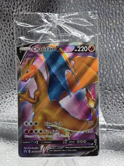 Pokemon TCG Charizard V Champions Path Promo Holo Card SWSH050 Seal - Image 1