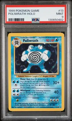 1999 POKEMON GAME #13 POLIWRATH-HOLO PSA 9 - Image 1