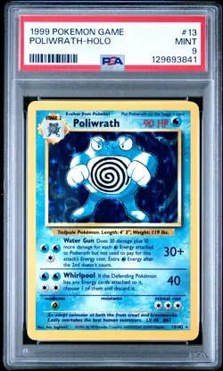 1999 Pokemon Game Poliwrath-Holo 9 PSA #13 - Image 1