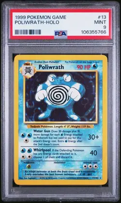 1999 Pokemon Game #13 Poliwrath - Holo PSA 9 MINT - Image 1