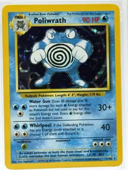 1999 Pokemon Game Poliwrath - Holo #13 PSA 9 - Image 2