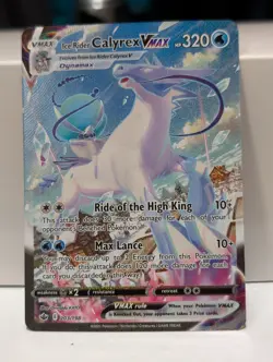 Pokemon TCG Chilling Reign Ice Rider Calyrex VMAX 203/198 Full Art Alt Art NM - Image 1