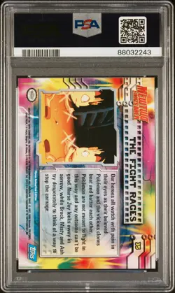 The Fight Rages Pokemon 1999 FOIL Topps Movie Edition #35 PSA 9 - Image 2