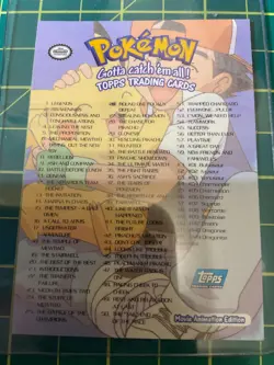 Pokemon Checklist Movie Animation Edition Blue Logo - Image 2