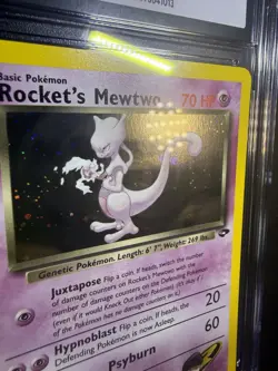 [ CGC 9 ] Rocket’s Mewtwo 14/132 Gym Challenge Holo Rare English Unlimited - Image 3