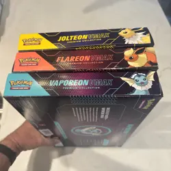 Pokemon Eeveelution Vmax Premium Collection Vaporeon Flareon Jolteon Set of 3 - Image 5