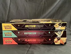 Pokemon Eeveelution Vmax Premium Collection - Vaporeon Flareon Jolteon Set of 3 - Image 1