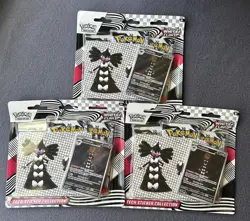 Pokemon TCG Scarlet Violet White Flare 3Pk Blister Tech Sticker Collection Lot 3 - Image 1