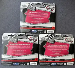 Pokemon TCG Scarlet Violet White Flare 3Pk Blister Tech Sticker Collection Lot 3 - Image 2