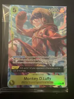 One Piece TCG Card Monkey.D.Luffy OP07-109 (Illustration Box Vol.3) SEALED Holo - Image 1
