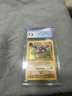 Aerodactyl Pokemon Fossil 1st Edition Holo CGC 7.5 NM - Image 1
