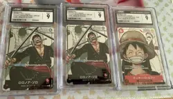 One Piece CGC Graded 9 Mint/Lot! 3 Slabs/Card Bundle! #4 - Image 1