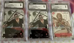 One Piece CGC Graded 9 Mint/Lot! 3 Slabs/Card Bundle! #3 - Image 1