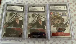 One Piece CGC Graded 9 Mint/Lot! 3 Slabs/Card Bundle! #2 - Image 1