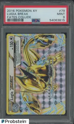 2016 Pokemon XY Fates Collide #79 Lugia Break PSA 9 MINT - Image 1