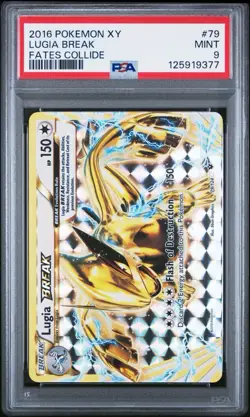2016 POKEMON XY FATES COLLIDE #79 LUGIA BREAK PSA 9 - Image 1