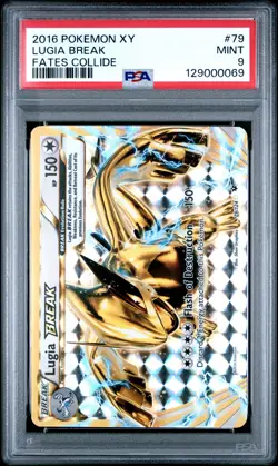 2016 POKEMON XY FATES COLLIDE #79 LUGIA BREAK PSA 9 - Image 1