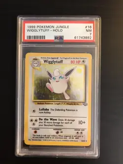 PSA 7 Wigglytuff Holo 1999 Pokemon Card 16/64 jungle - Image 1