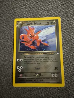 DARK SCIZOR 9/105 HOLO NEO DESTINY VINTAGE RARE POKEMON CARD - Image 1