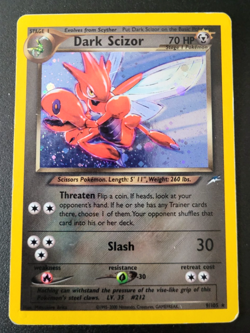 Pokemon Neo Destiny Dark Scizor Rare Holo 9/105 Unlimited MP Condition - Image 1