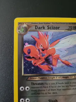 Pokemon Neo Destiny Dark Scizor Rare Holo 9/105 Unlimited MP Condition - Image 2