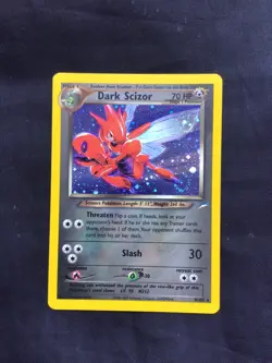 Pokemon Cards: Neo Destiny Rare Holo: Dark Scizor 9/105 - Image 1