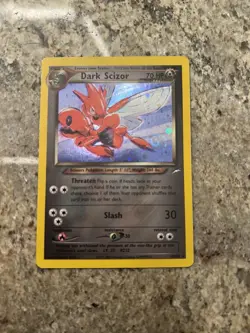 Dark Scizor - 9/105 - Pokemon Neo Destiny Unlimited Holo Rare Card WOTC NM Swirl - Image 1