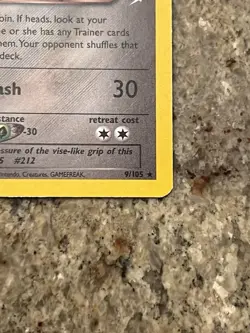 Dark Scizor - 9/105 - Pokemon Neo Destiny Unlimited Holo Rare Card WOTC NM Swirl - Image 5