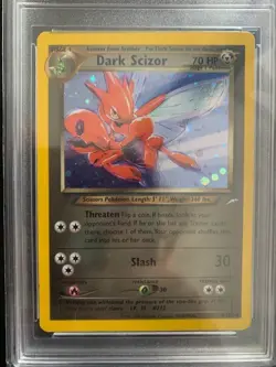 Pokemon Card Dark Scizor Holo Rare Card Neo Destiny 9/105 Grade 7 - Image 2