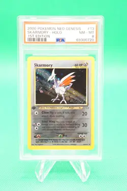 2000 Pokemon Neo Genesis 1st Edition #13 Skarmory Holo PSA 8 ME1 - Image 1