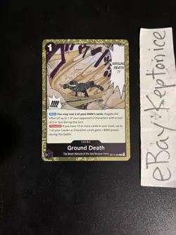 One Piece TCG Ground Death OP14-096 Rare Gold Foil The Azure Sea’s Seven R - Image 1