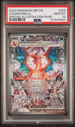 2023 POKEMON OBF EN-OBSIDIAN FLAMES #223 CHARIZARD EX PSA 10 - Image 1