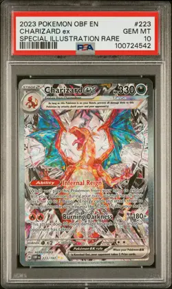2023 POKEMON OBF EN-OBSIDIAN FLAMES #223 CHARIZARD EX PSA 10 - Image 1