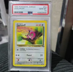 PSA 10 1999 Pokemon Jigglypuff 54/64 Jungle Non Holo WOTC Vintage Card | Low Pop - Image 1
