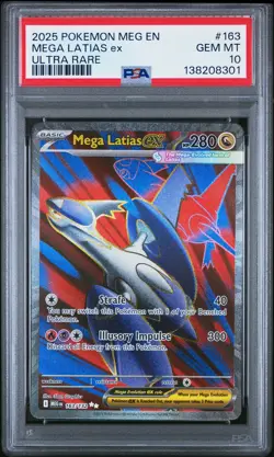 2025 POKEMON MEG EN-MEGA EVOLUTION ULTRA RARE #163 MEGA LATIAS EX PSA 10 - Image 1
