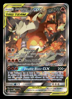 Reshiram & Charizard GX - SM201 - Black Star Promo - Pokemon Card - NM/M - Image 1