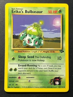 Erika's Bulbasaur 39/132 Gym Challenge Uncommon - Pokemon Card LP - - Image 1