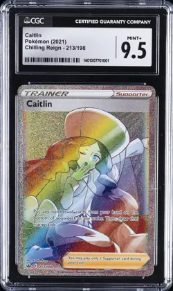 2021 POKEMON CHILLING REIGN #213/198 CAITLIN CGC 9.5 - Image 1