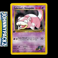 Pokemon TCG - Sabrina’s Slowpoke 95/132 - 1st Edition Card - Gym Heroes (NM) - Image 1