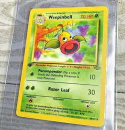 Weepinbell 48/64 Jungle 1st Edition Uncommon Pokemon Card WOTC Kagemaru Himeno - Image 1