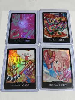 Foil Don!! Card Lot Bundle of 4 Boa Hancock, Bonny, Nami and Shirahoshi English - Image 1