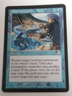 Magic the Gathering 1x CHAIN OF VAPOR - Onslaught - MtG Blue Rare NM Instant - Image 1