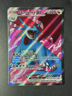 Pokemon Card Salamence ex 177/159 Journey Together Full Art Ultra Rare NM - Image 1