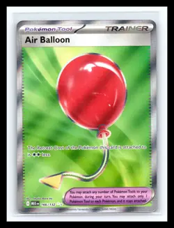 💥 Pokemon Mega Evolution TCG Tool Trainer Holo Card - Air Balloon (166/132) - Image 1